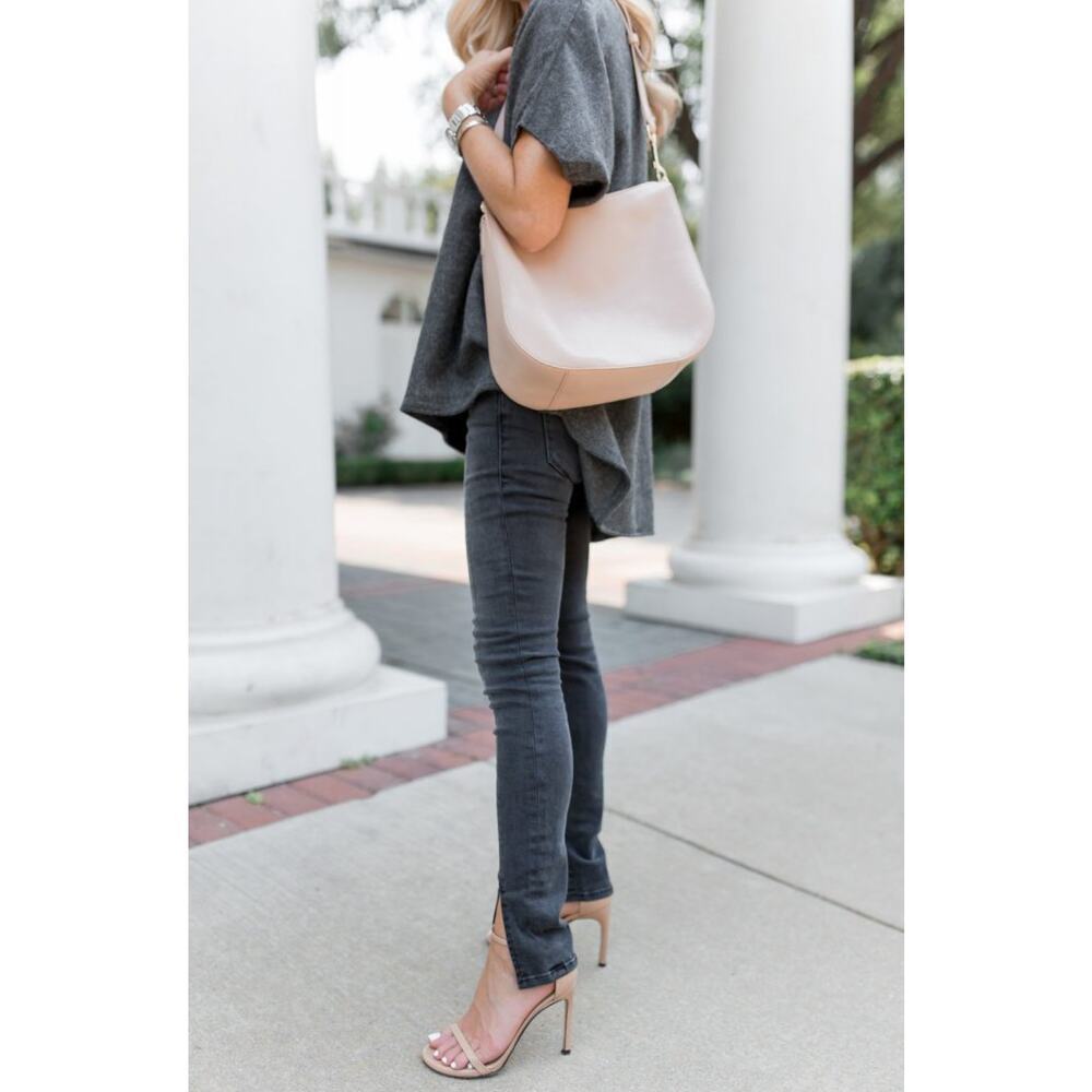 Cuyana Large Black Leather Hobo Bag - Picture 2 of 12